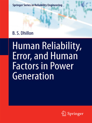cover image of Human Reliability, Error, and Human Factors in Power Generation